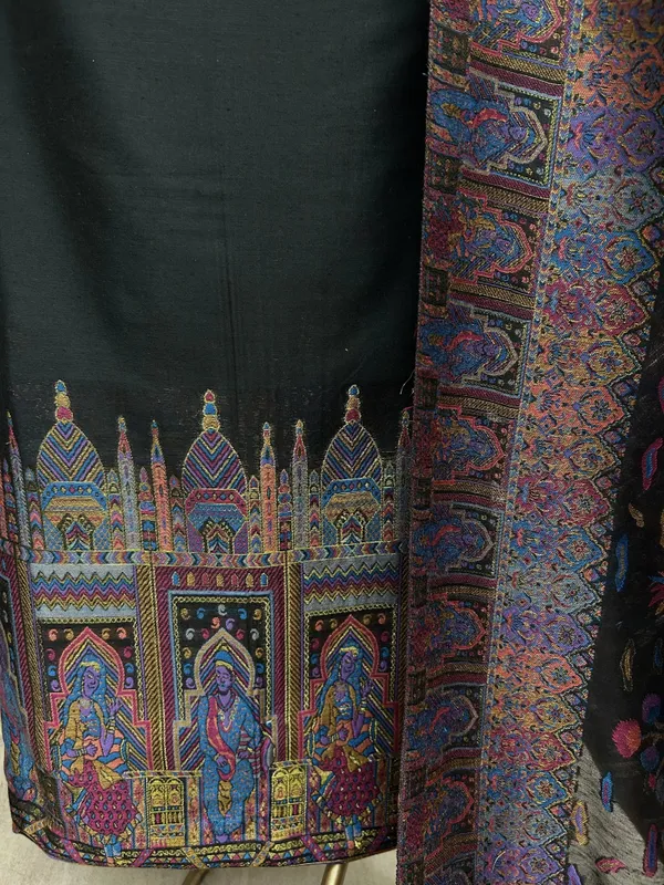 Kani_Weaving_Silk_Unstitched_Suit_Black_2