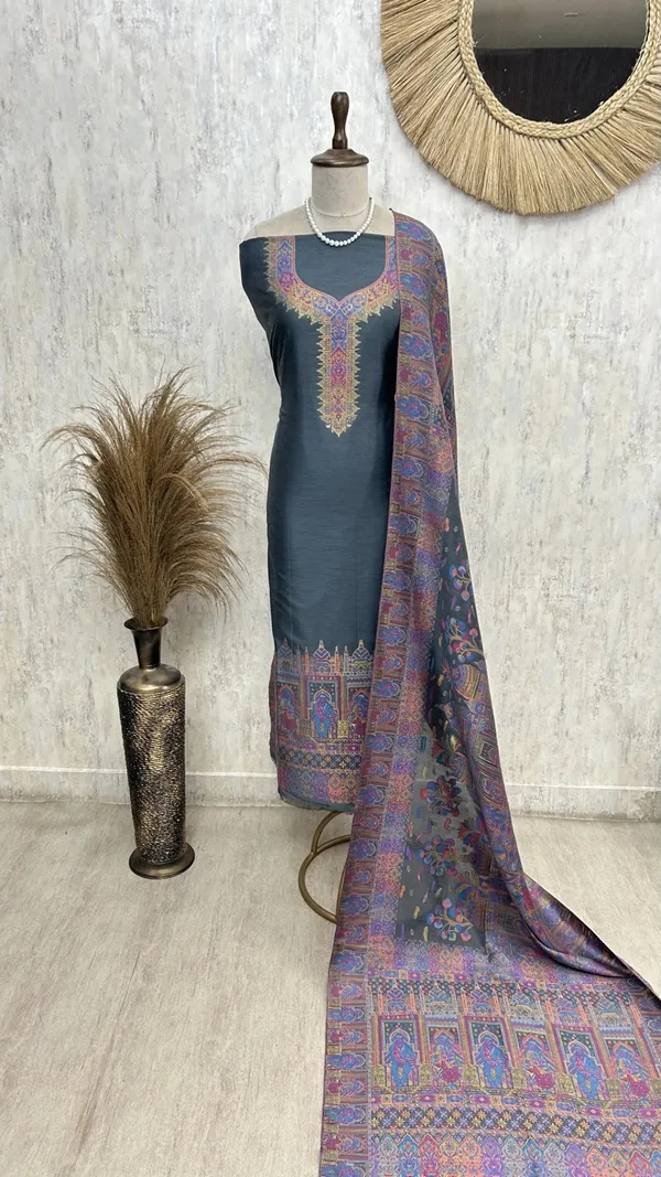 Kani_Weaving_Silk_Unstitched_Suit_Mouse_Grey