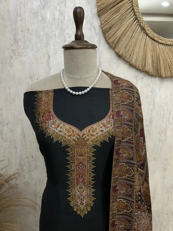 Kani_Weaving_Silk_Unstitched_Suit_Black_1_1