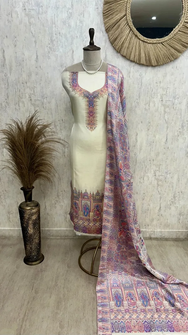 Kani_Weaving_Silk_Unstitched_Suit_Off_White