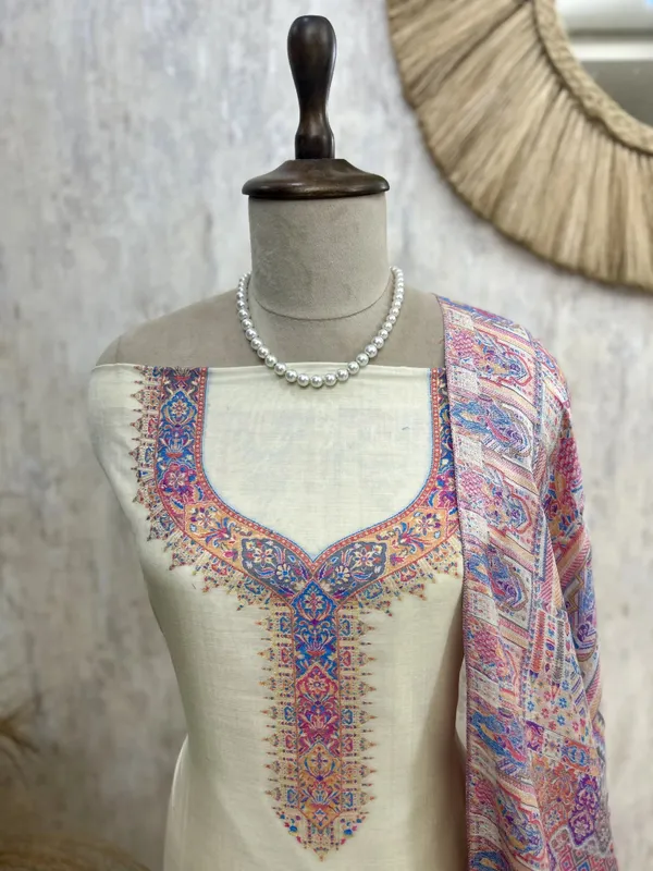 Kani_Weaving_Silk_Unstitched_Suit_Off_White