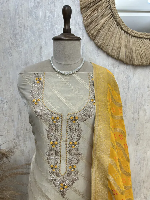 Timeless_Ivory_Unstitched_Suit_Set_Mustard_Yellow