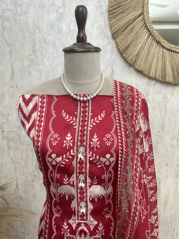 Russian_Crepe_Unstitched_Suit_Set_Featuring_Organza_Dupatta_Red_1