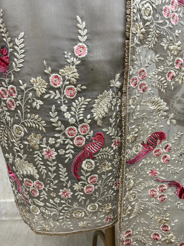 Chiffon_Organza_Unstitched_Suit_Set_With_Chiffon_Organza_Dupatta_Hot_Pink