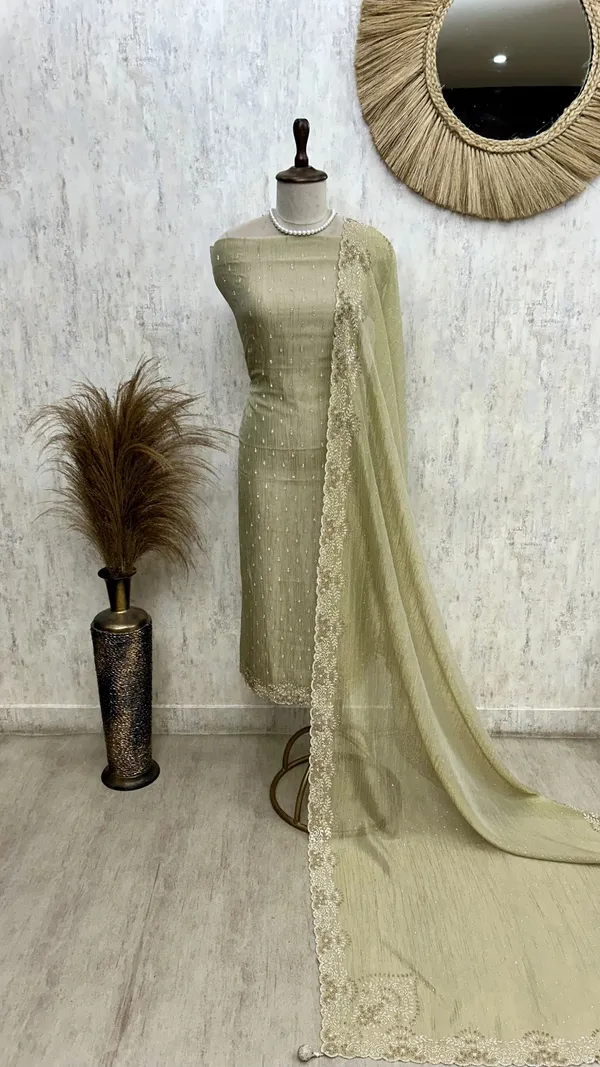 Chiffon_Organza_Unstitched_Suit_Set_With_Chiffon_Organza_Dupatta_Very_Light_Green