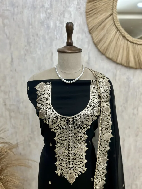 Organza_Unstitched_Suit_Set_Featuring_Organza_Dupatta_Black