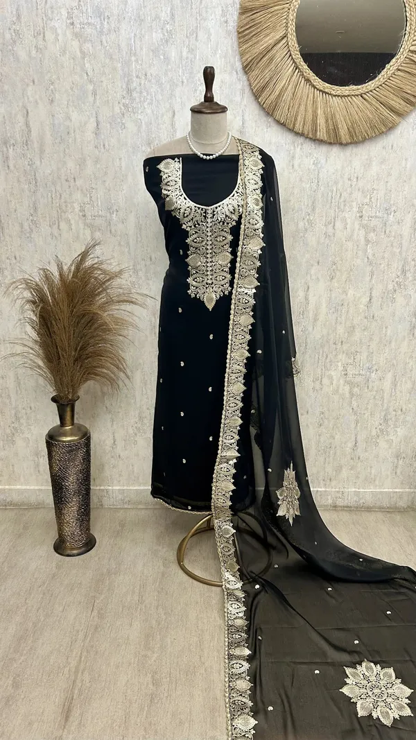 Organza_Unstitched_Suit_Set_Featuring_Organza_Dupatta_Black