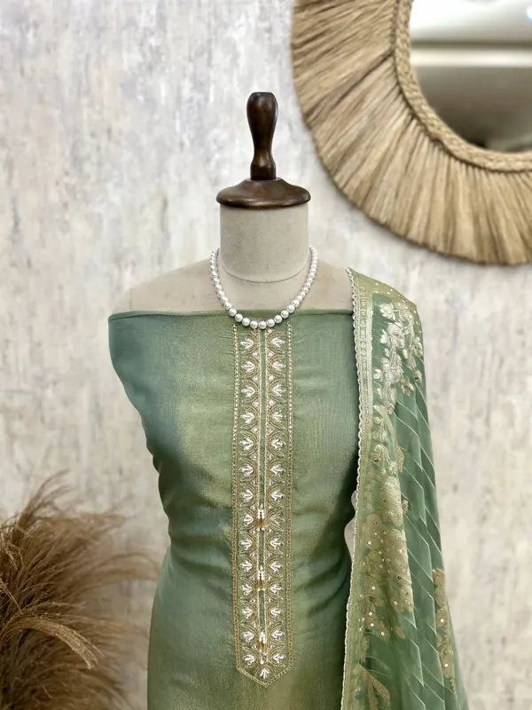 Tissue_Unstitched_Suit_Set_With_Organza_Dupatta_Green