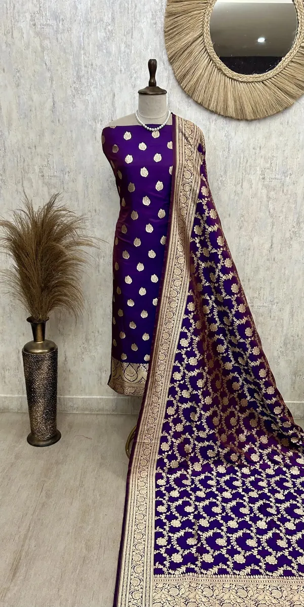 Banarasi_Silk_Unstitched_Suit_Set_With_Banarasi_Silk_Dupatta_Violet_Blue