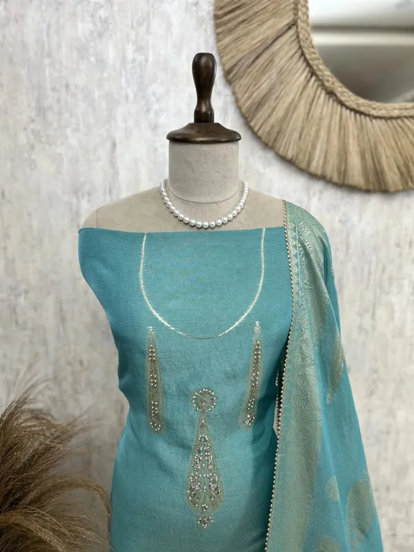 Tissue_Unstitched_Suit_Set_With_Tissue_Dupatta_Blue