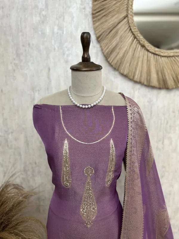 Tissue_Unstitched_Suit_Set_With_Tissue_Dupatta_Purple