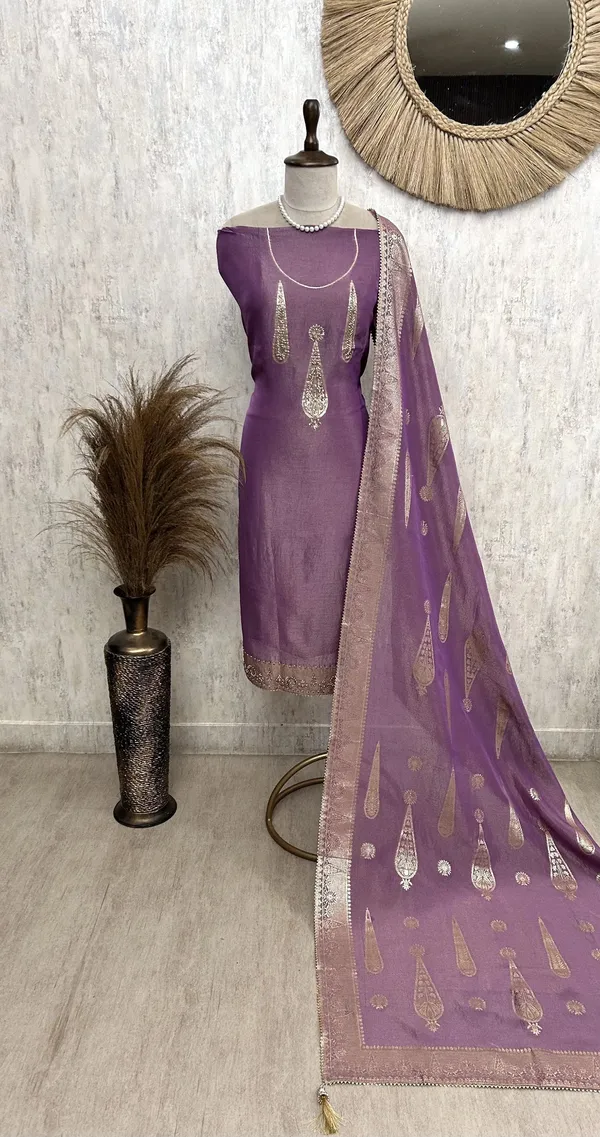 Tissue_Unstitched_Suit_Set_With_Tissue_Dupatta_Purple