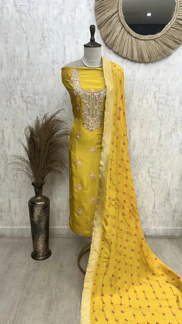 Unstitched_Dola_Silk_Suit_Set_With_Dola_Silk_Dupatta_Yellow