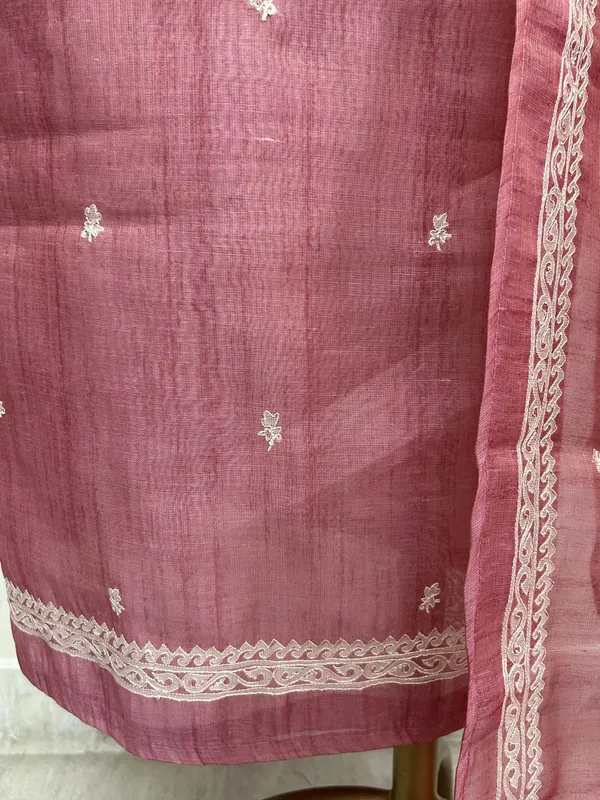 Linen_Tissue_Unstitched_Suit_Set_With_Linen_Tissue_Dupatta_Pink