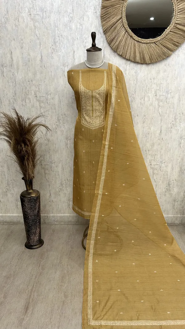 Linen_Tissue_Unstitched_Suit_Set_With_Linen_Tissue_Dupatta_Yellow