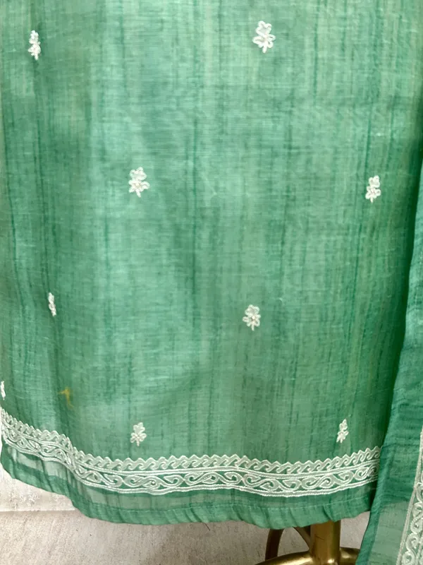 Linen_Tissue_Unstitched_Suit_Set_With_Linen_Tissue_Dupatta_Green