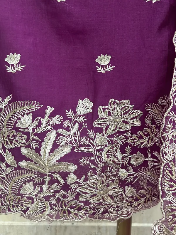 Mul_Chanderi_Unstitched_Suit_Set_Featuring_Mul_Chanderi_Dupatta_Purple