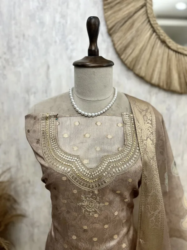 Tissue_Unstitched_Suit_Set_Featuring_Sequence_And_Banarasi_Weaving_Gold