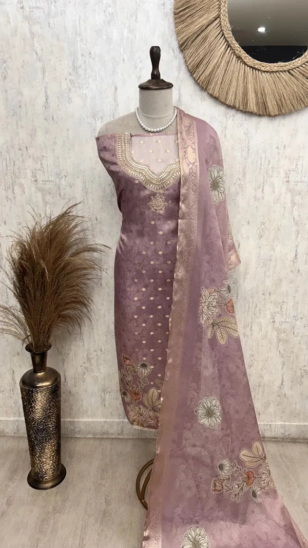 Tissue_Unstitched_Suit_Set_Featuring_Sequence_And_Banarasi_Weaving_Pink