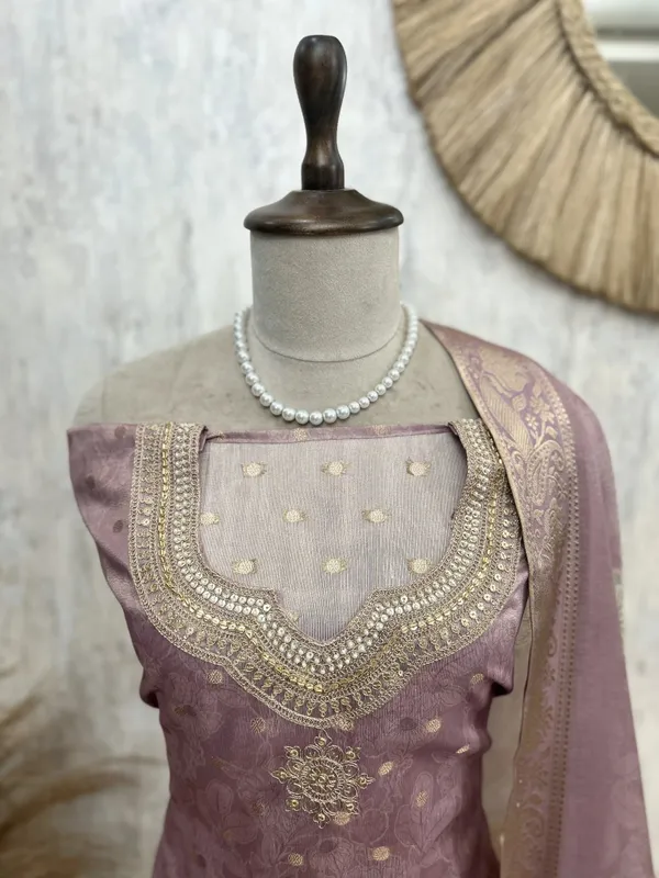 Tissue_Unstitched_Suit_Set_Featuring_Sequence_And_Banarasi_Weaving_Pink