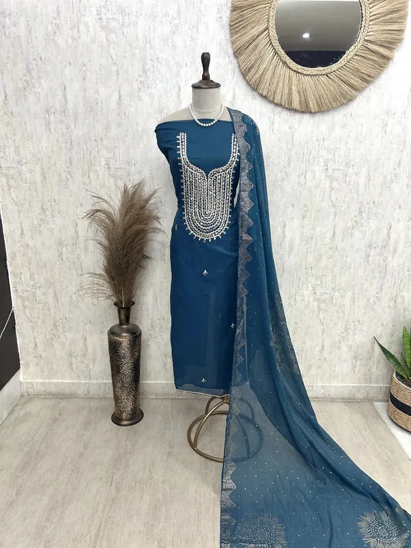 Mul_Chanderi_Unstitched_Suit_Set_Featuring_Mukesh_Work_Blue