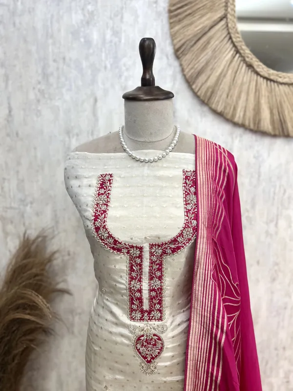 Unstitched_Tissue_Suit_Set_Featuring_Silk_Dupatta_Yellow
