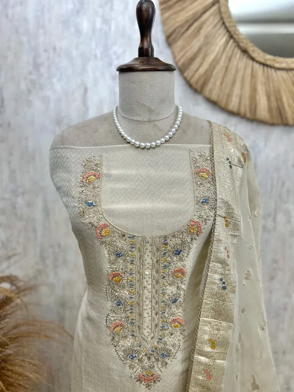 Tissue_Unstitched_Suit_Set_With_Dola_Silk_Dupatta_White