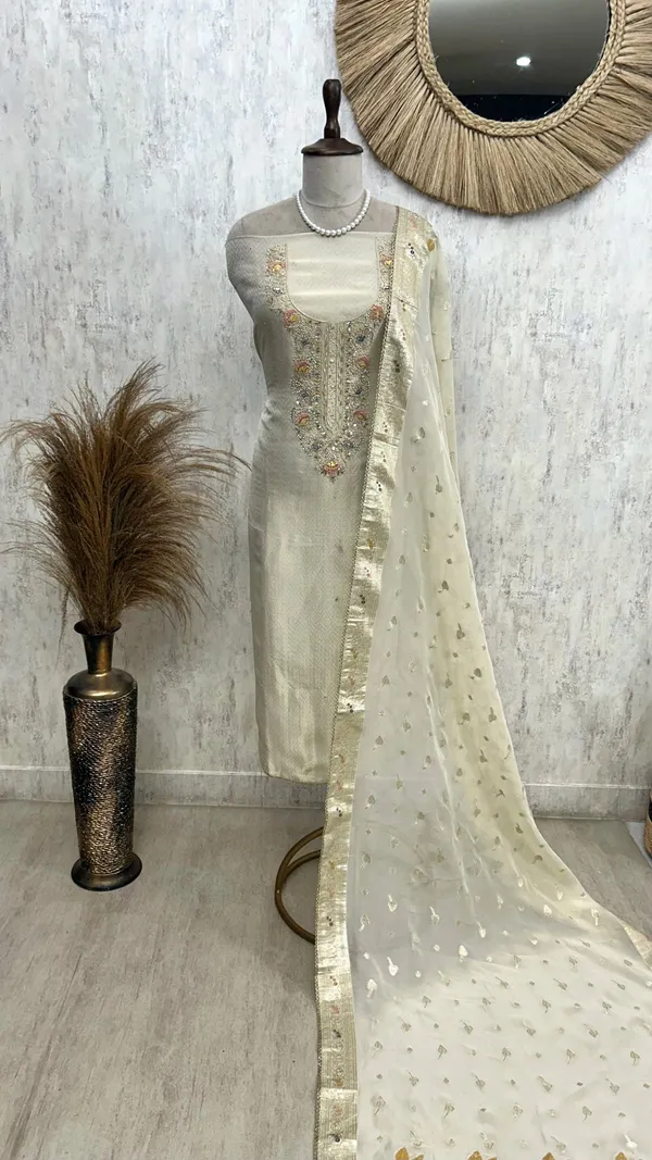 Tissue_Unstitched_Suit_Set_With_Dola_Silk_Dupatta_White