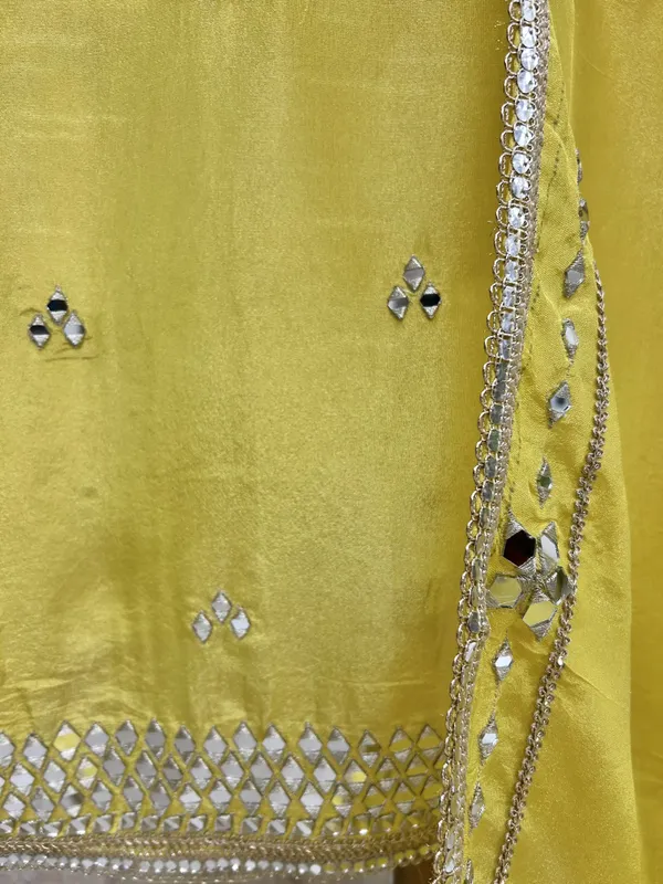 Tissue_Unstitched_Suit_Set_With_Mirror_Work_Yellow