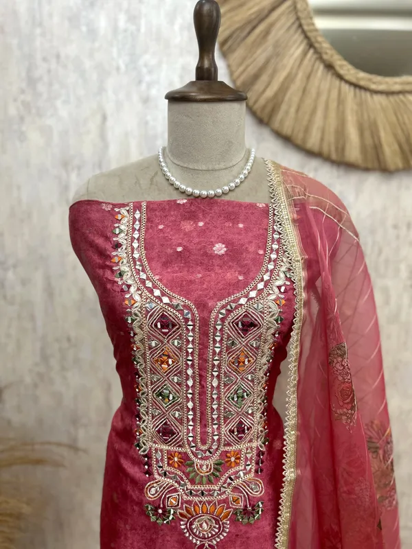 Tissue_Unstitched_Suit_Set_With_Organza_Dupatta_Dark_Pink