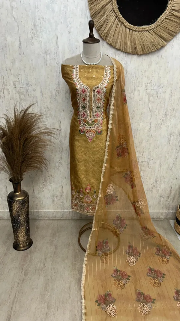 Tissue_Unstitched_Suit_Set_With_Organza_Dupatta_Yellow
