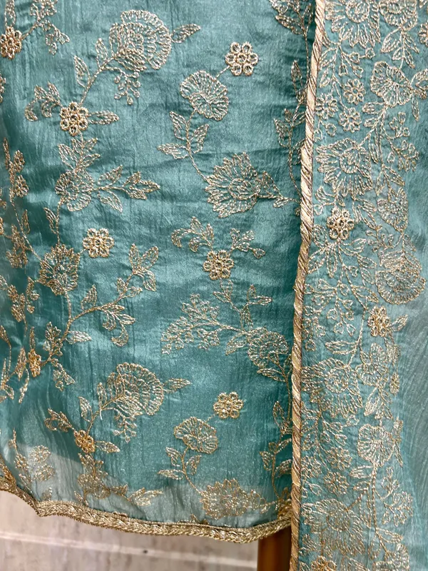 Crust_Onex_Unstitched_Suit_Set_With_Thread_Embroidery_Teal_Blue