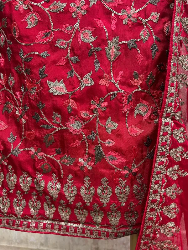 Unstitched_Suit_Set_Opada_With_Thread_Embroidery_Red