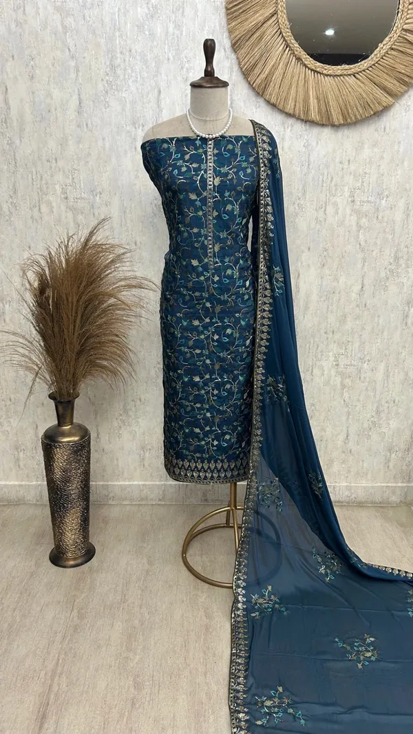 Unstitched_Suit_Set_Opada_With_Thread_Embroidery_Teal_Blue