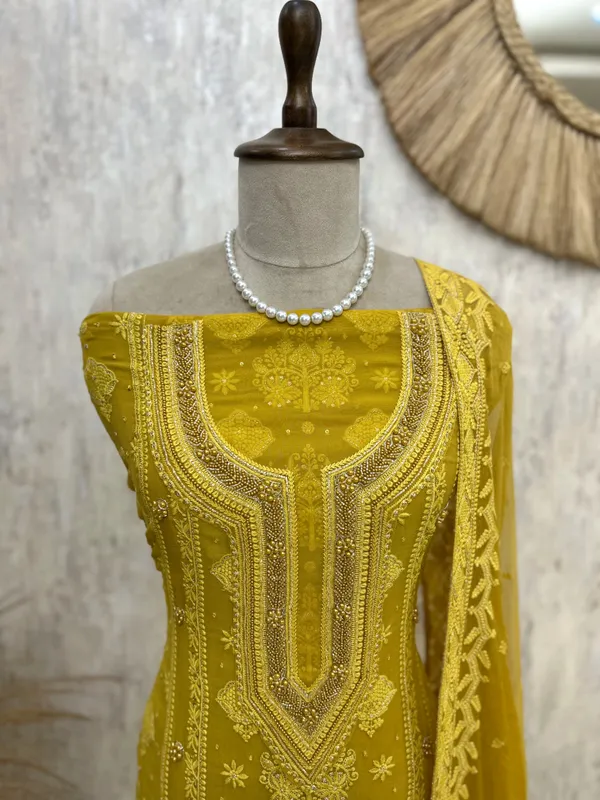 Lucknowi_Chikankari_Pearl_Work_Georgette_Unstitched_Suit_Set_Cardinal_Red