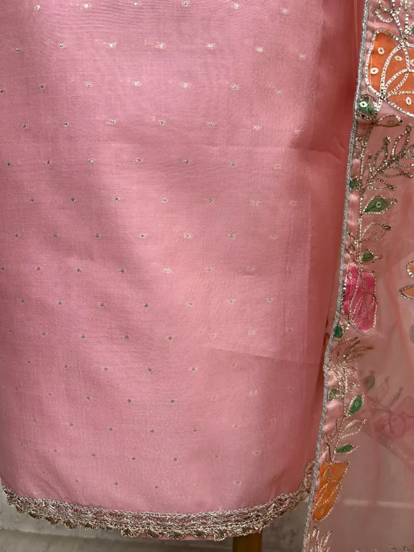 Maheshwari_Unstitched_Suit_Set_With_Embroidered_Necktie_Peach_Pink