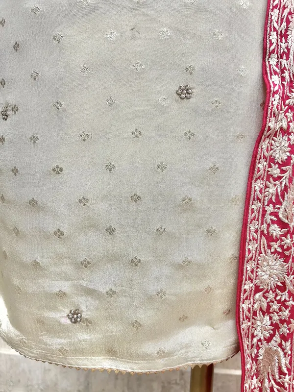 Tissue_Silk_Unstitched_Suit_Set_With_Contrast_Dupatta_Hot_Pink