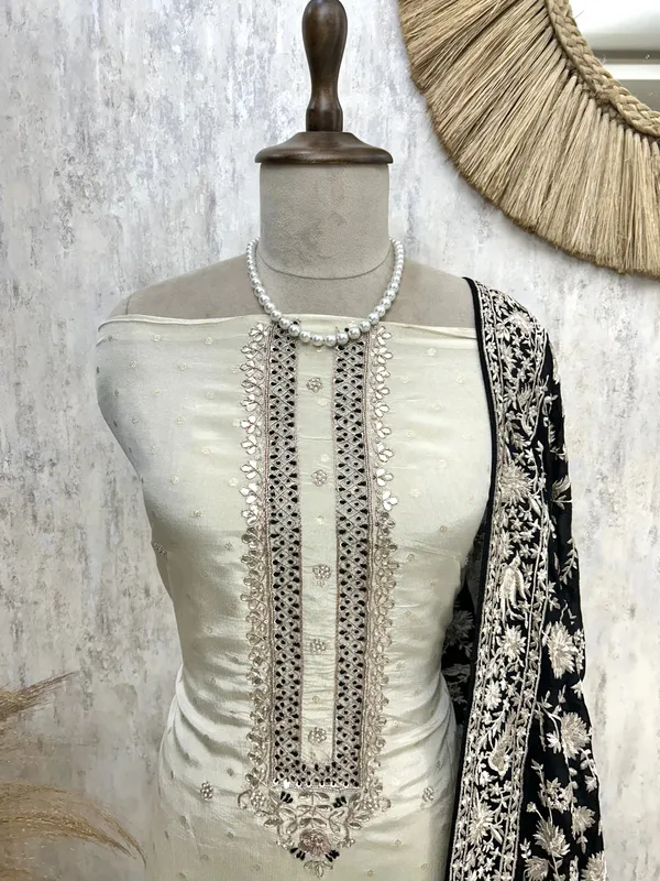 Tissue_Silk_Unstitched_Suit_Set_With_Contrast_Dupatta_Black