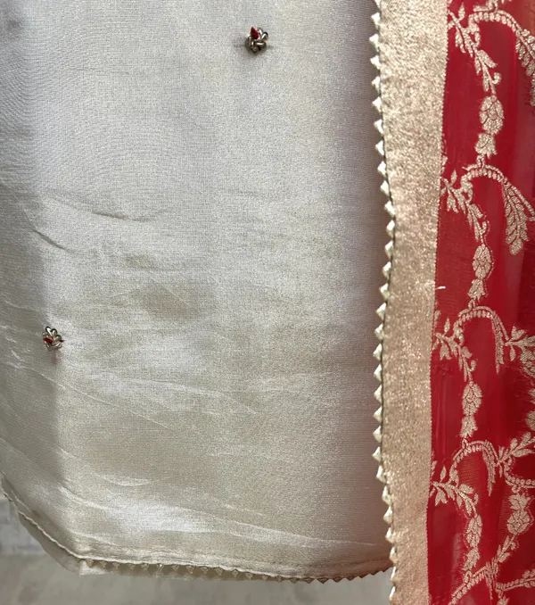 Zardozi_Work_Tissue_Silk_Unstitched_Suit_Set_Red