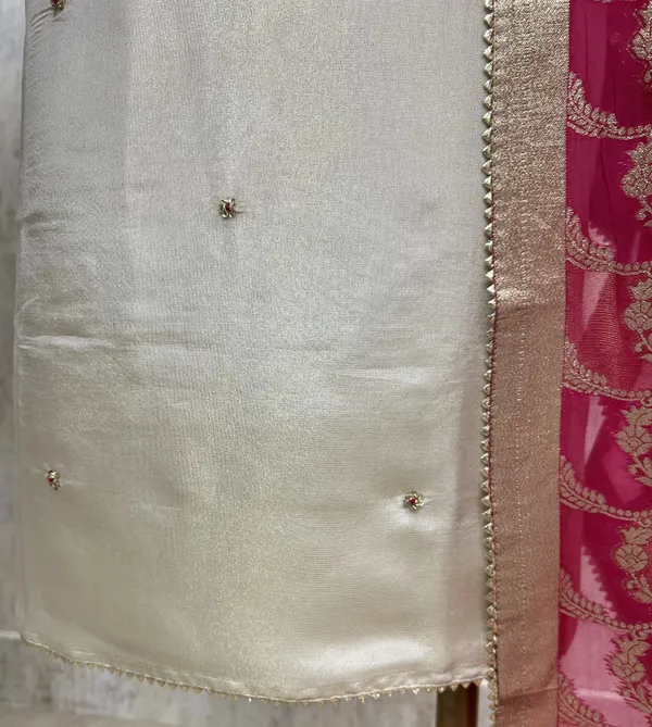 Zardozi_Work_Tissue_Silk_Unstitched_Suit_Set_Strawberry