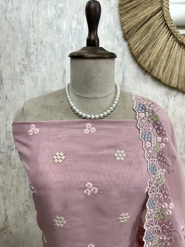 Organza_Unstitched_Suit_Set_With_Thread_Work_Flamingo_Motif_Dull_Pink