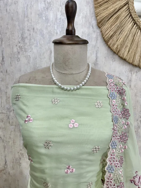 Organza_Unstitched_Suit_Set_With_Thread_Work_Flamingo_Motif_Light_Green_1