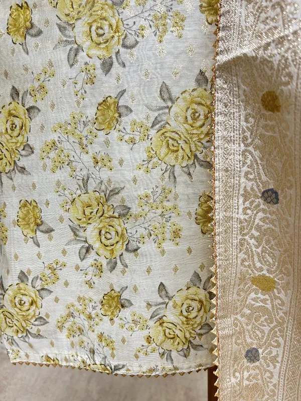 Pearl_Work_Neckline_Maheshwari_Unstitched_Suit_Set_Yellow