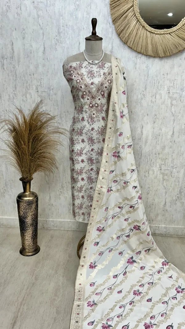 Pearl_Work_Neckline_Maheshwari_Unstitched_Suit_Set_Magenta_Purple