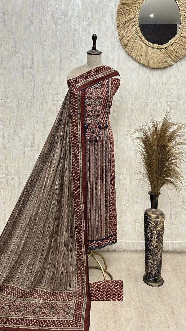Ajrakh_Ethnic_Charm_Cotton_Unstitched_Suit_Maroon