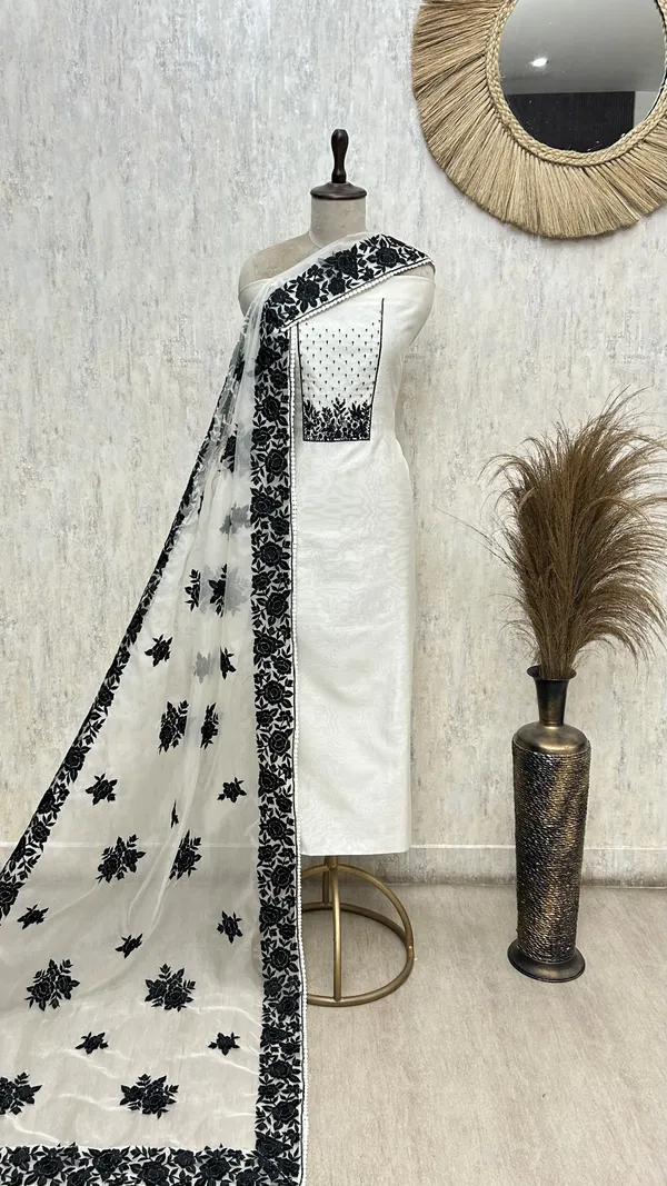 Elegance_Cotton_Chanderi_Unstitched_Suit_White