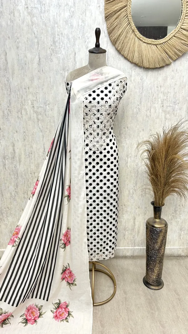 Floral_Polka_Mul_Chanderi_Unstitched_Suit_White
