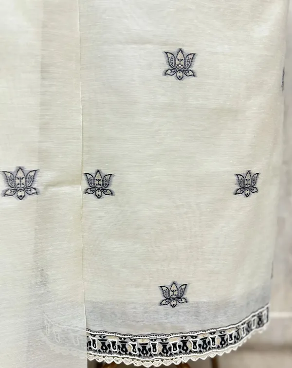 Fine_Cotton_Chanderi_Unstitched_Suit_With_Elephant_Motifs_Ivory