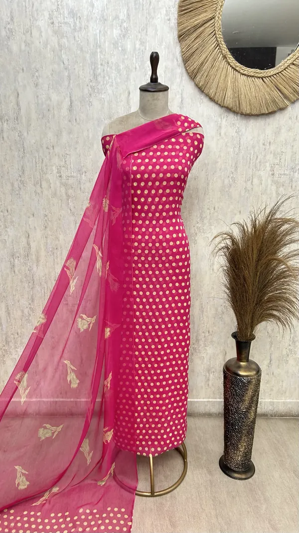 Retro_Polka_Dot_Unstitched_Suit_Hot_Pink