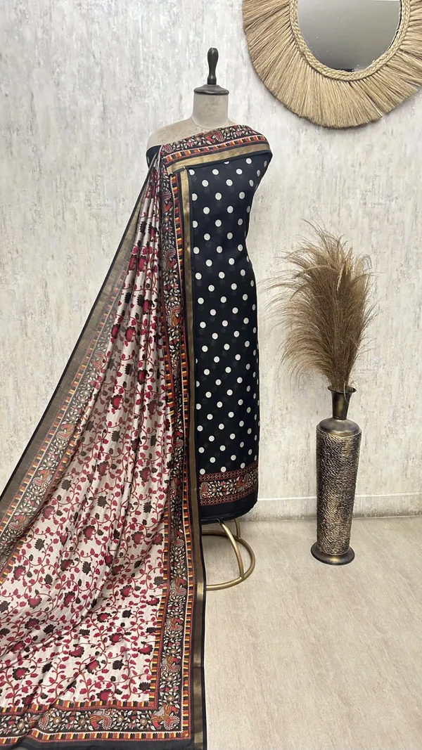 Maheshwari_Dot_Charm_Unstitched_Suits_Black
